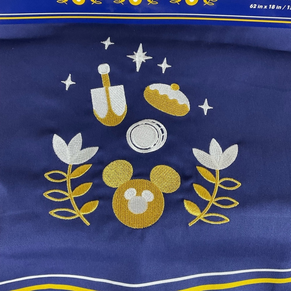 Walt Disney World Parks Mickey Mouse Reversible Hanukkah Table Runner 62” x 18” - Picture 2 of 5